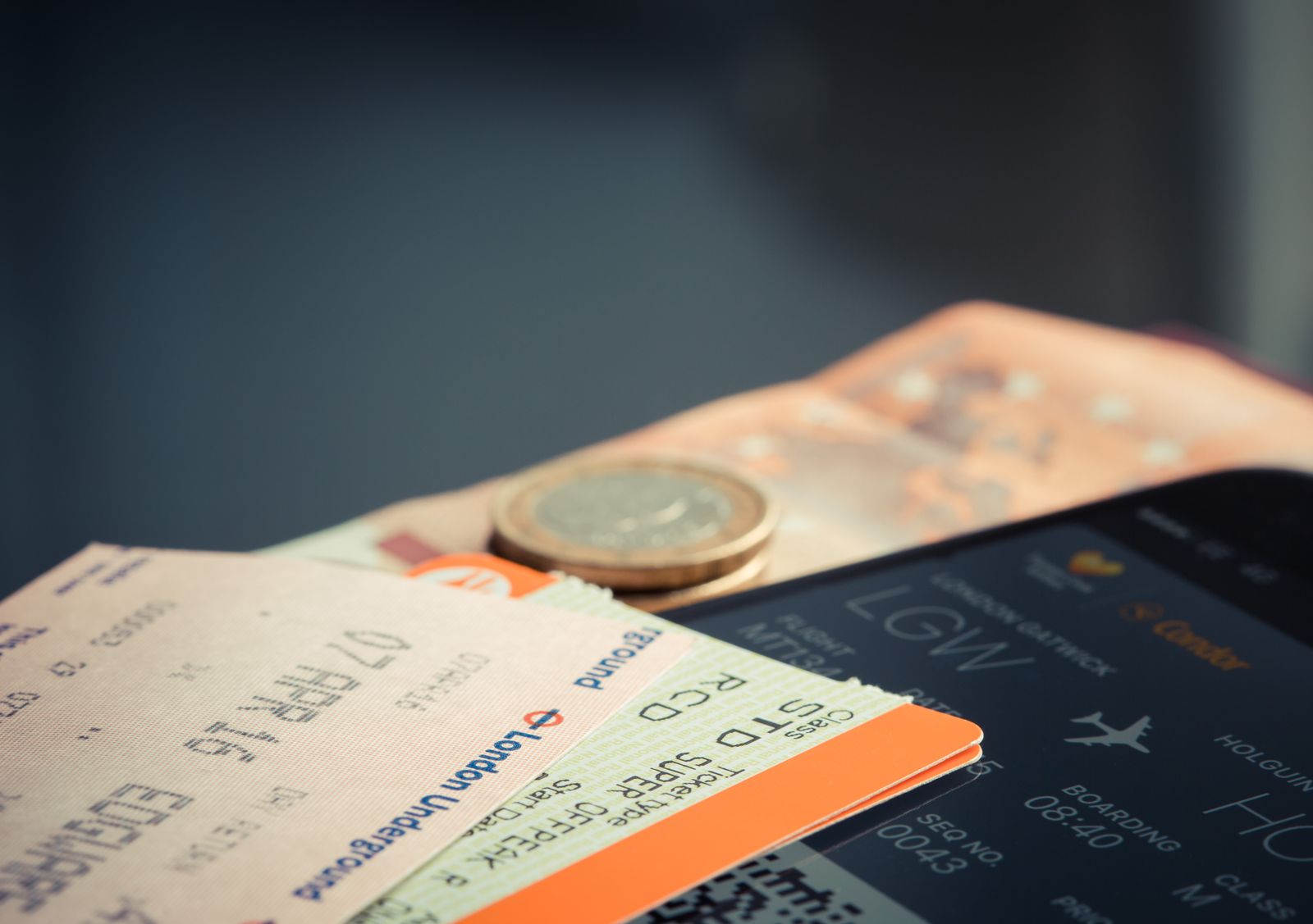 Passport and boarding pass ready for travel