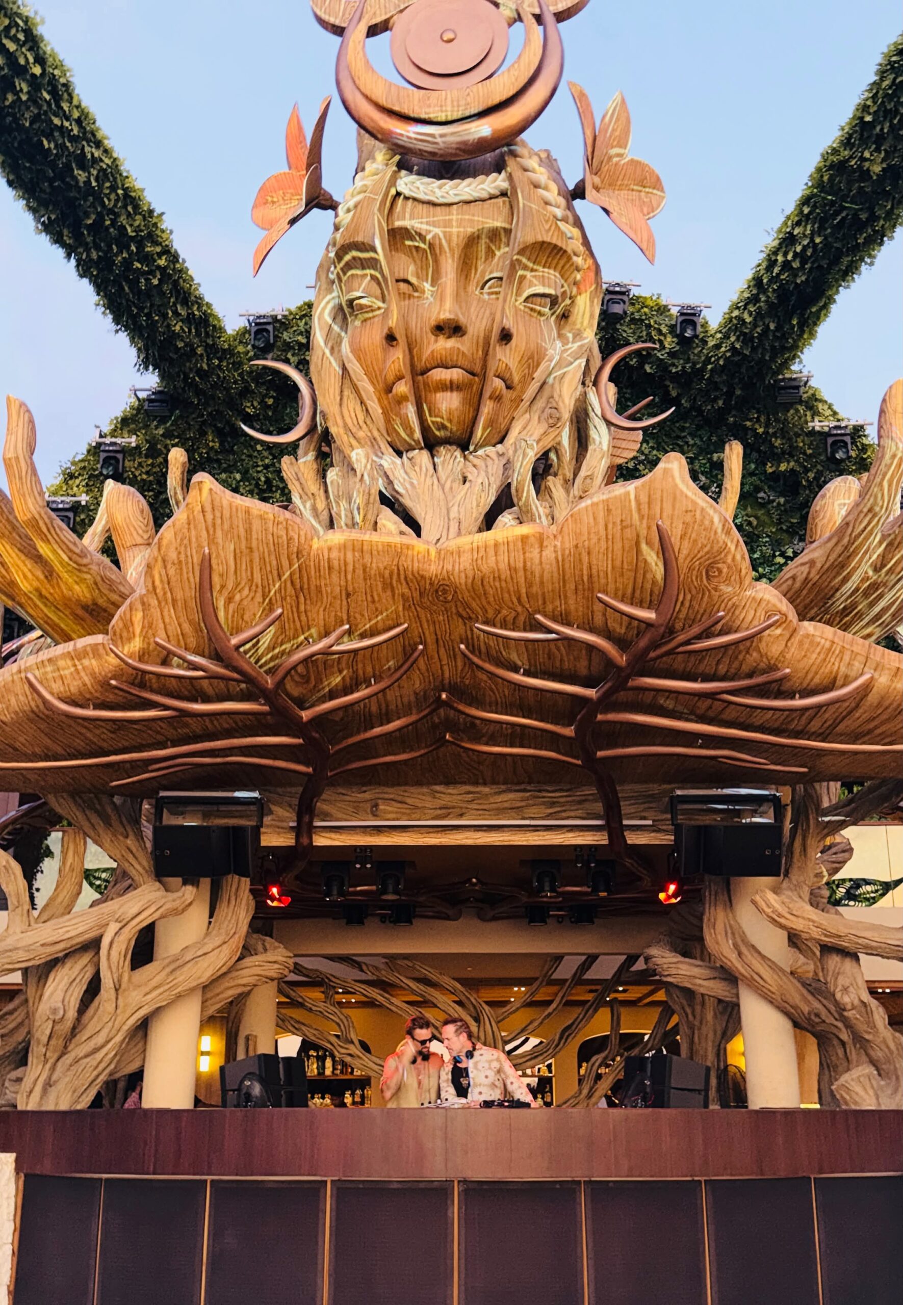 Ornate carved statue at Zumana Bali